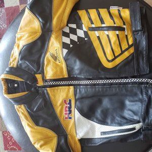 RARE HONDA MOTORCYCLE BIKER LEATHER RACING JACKET